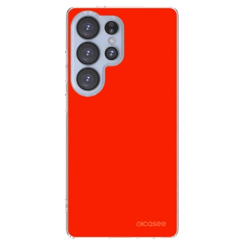 Picasee silikonowe przeźroczyste etui na Samsung Galaxy S25 Ultra 5G - Maranello Red