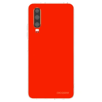 Picasee silikonowe przeźroczyste etui na Huawei P30 - Maranello Red