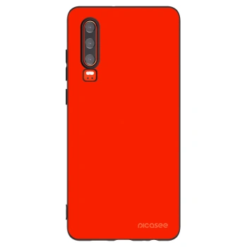 Picasee silikonowe czarne etui na Huawei P30 - Maranello Red