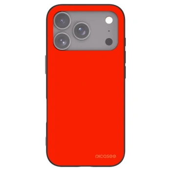 Picasee silikonowe czarne etui na Apple iPhone 17 Pro - Maranello Red