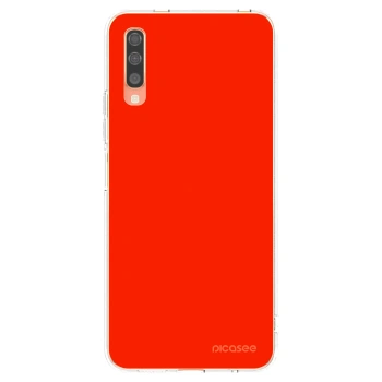 Picasee silikonowe przeźroczyste etui na Samsung Galaxy A70 A705F - Maranello Red
