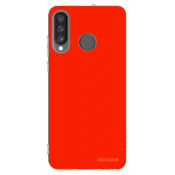 Picasee silikonowe przeźroczyste etui na Huawei P30 Lite - Maranello Red