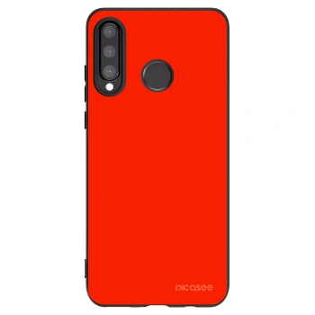 Picasee silikonowe czarne etui na Huawei P30 Lite - Maranello Red