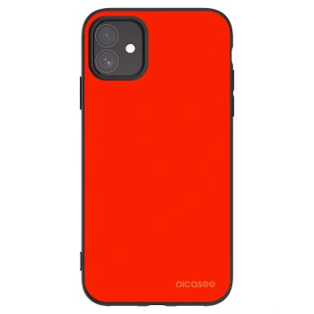 Picasee silikonowe czarne etui na Apple iPhone 11 - Maranello Red