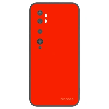 Picasee silikonowe czarne etui na Xiaomi Mi Note 10 (Pro) - Maranello Red