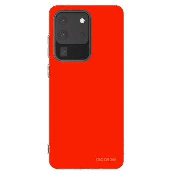 Picasee silikonowe przeźroczyste etui na Samsung Galaxy S20 Ultra 5G G988F - Maranello Red