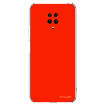 Picasee silikonowe przeźroczyste etui na Xiaomi Redmi Note 9 Pro - Maranello Red