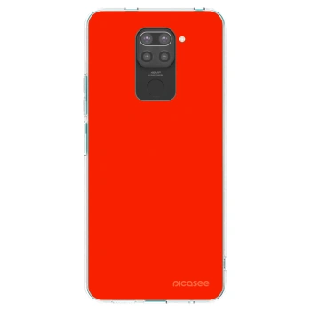 Picasee silikonowe czarne etui na Xiaomi Redmi Note 9 - Maranello Red