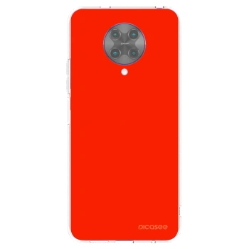 Picasee silikonowe przeźroczyste etui na Xiaomi Poco F2 Pro - Maranello Red