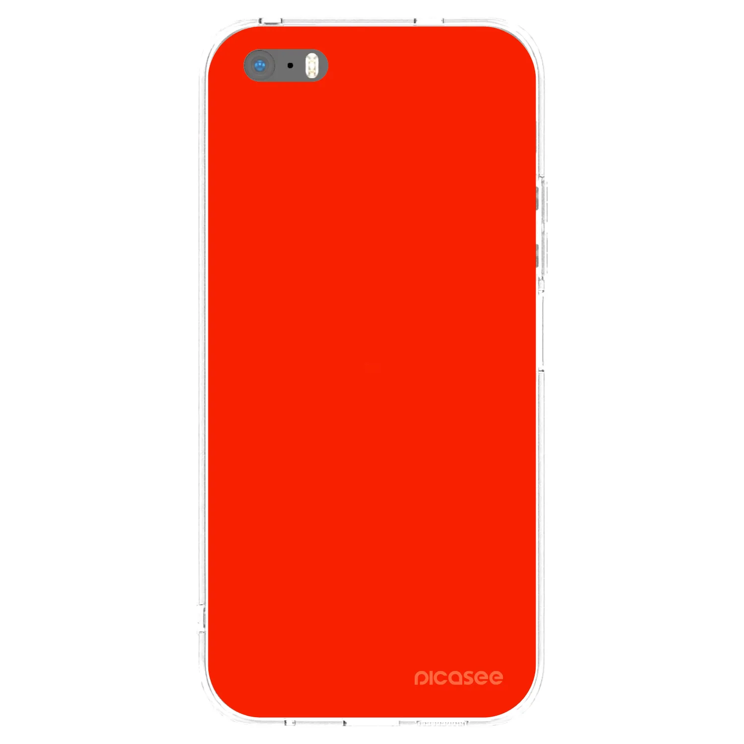 Picasee silikonowe przeźroczyste etui na Apple iPhone 5/5S/SE - Maranello Red