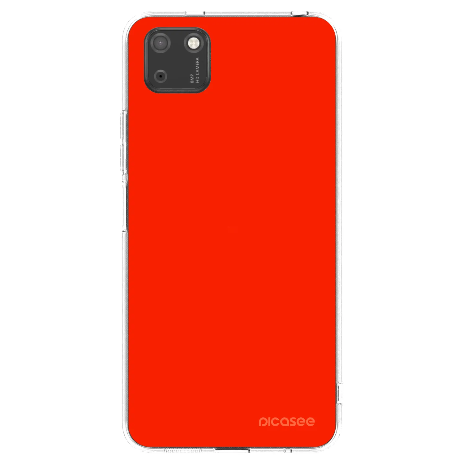 Picasee silikonowe przeźroczyste etui na Huawei Y5P - Maranello Red