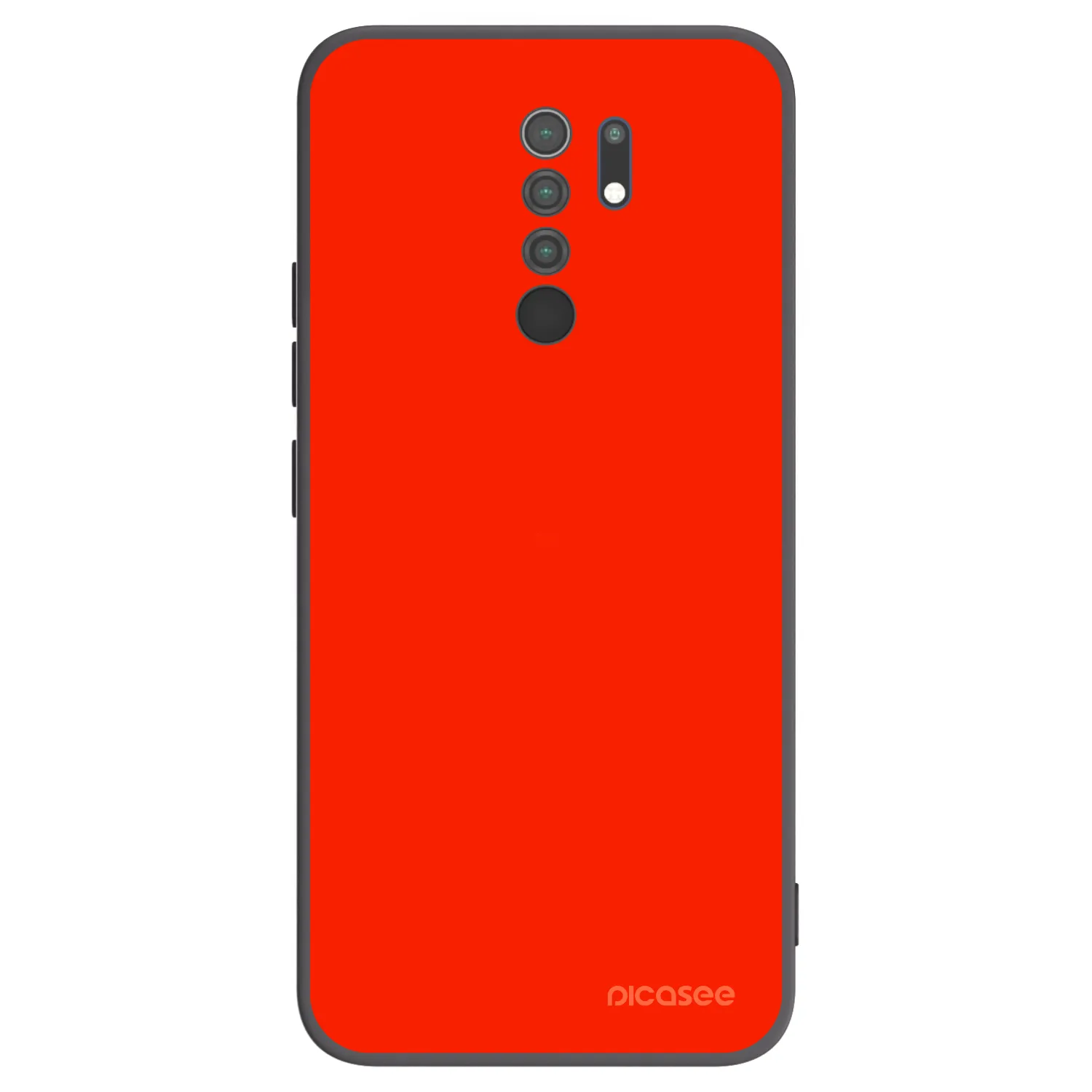 Picasee silikonowe czarne etui na Xiaomi Redmi 9 - Maranello Red