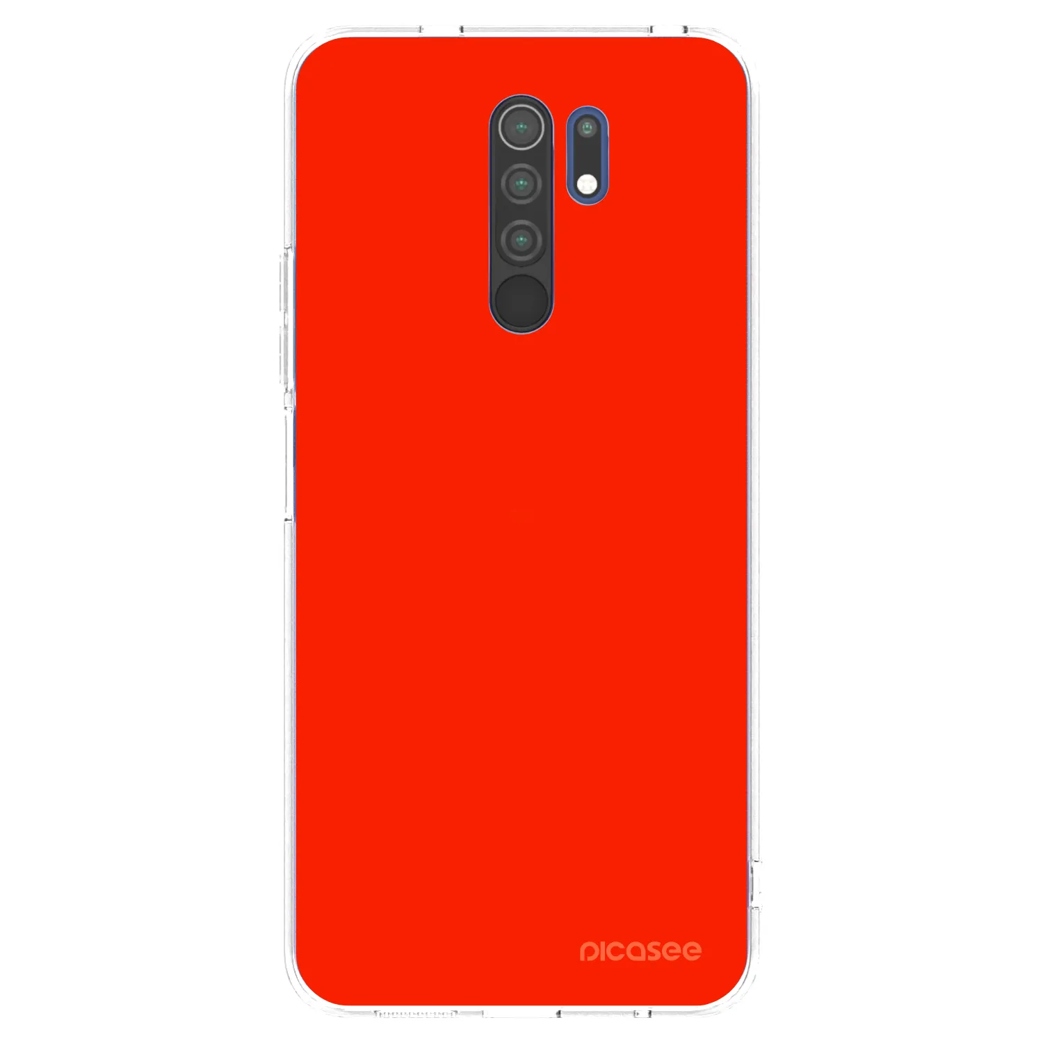 Picasee silikonowe przeźroczyste etui na Xiaomi Redmi 9 - Maranello Red