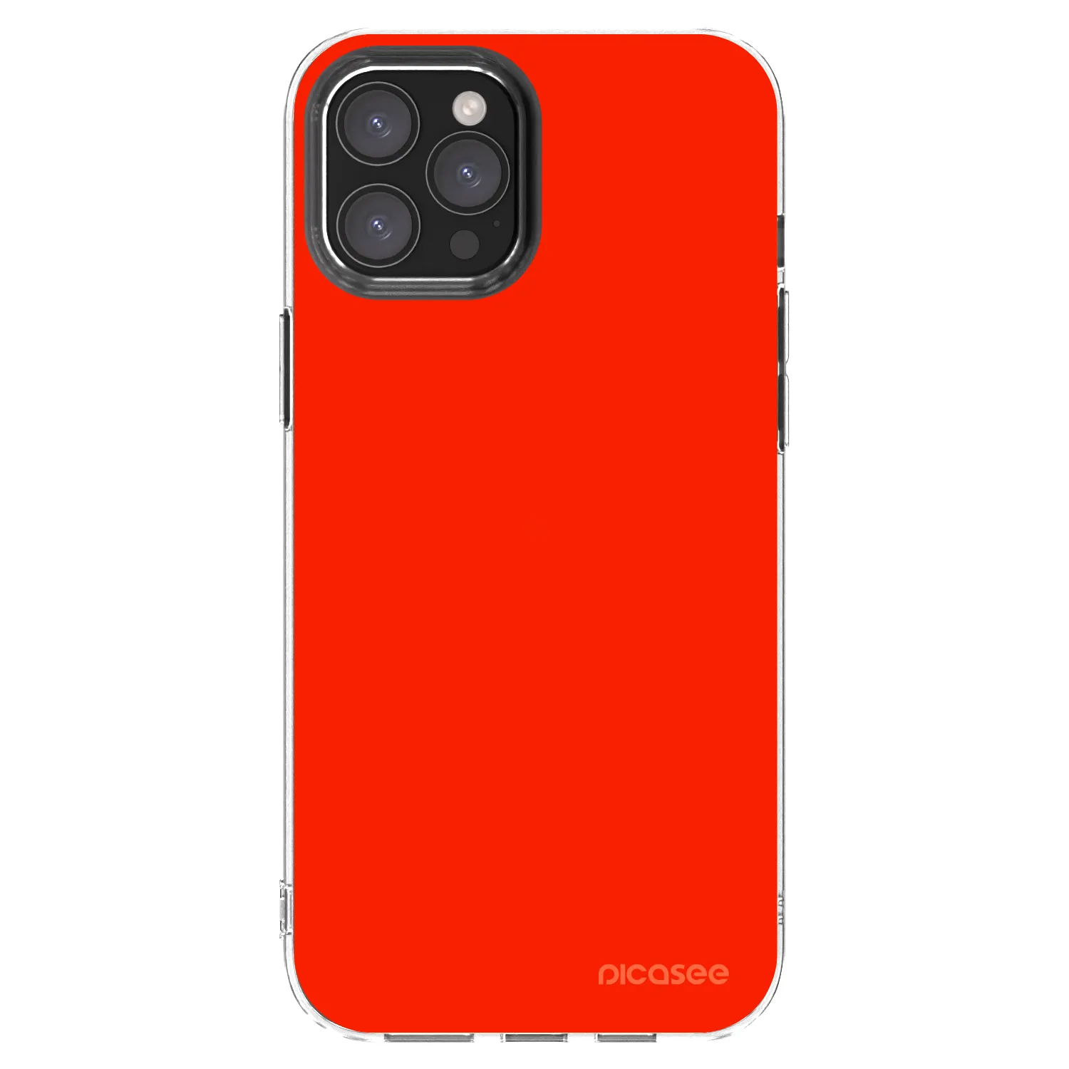 Picasee silikonowe przeźroczyste etui na Apple iPhone 12 Pro Max - Maranello Red
