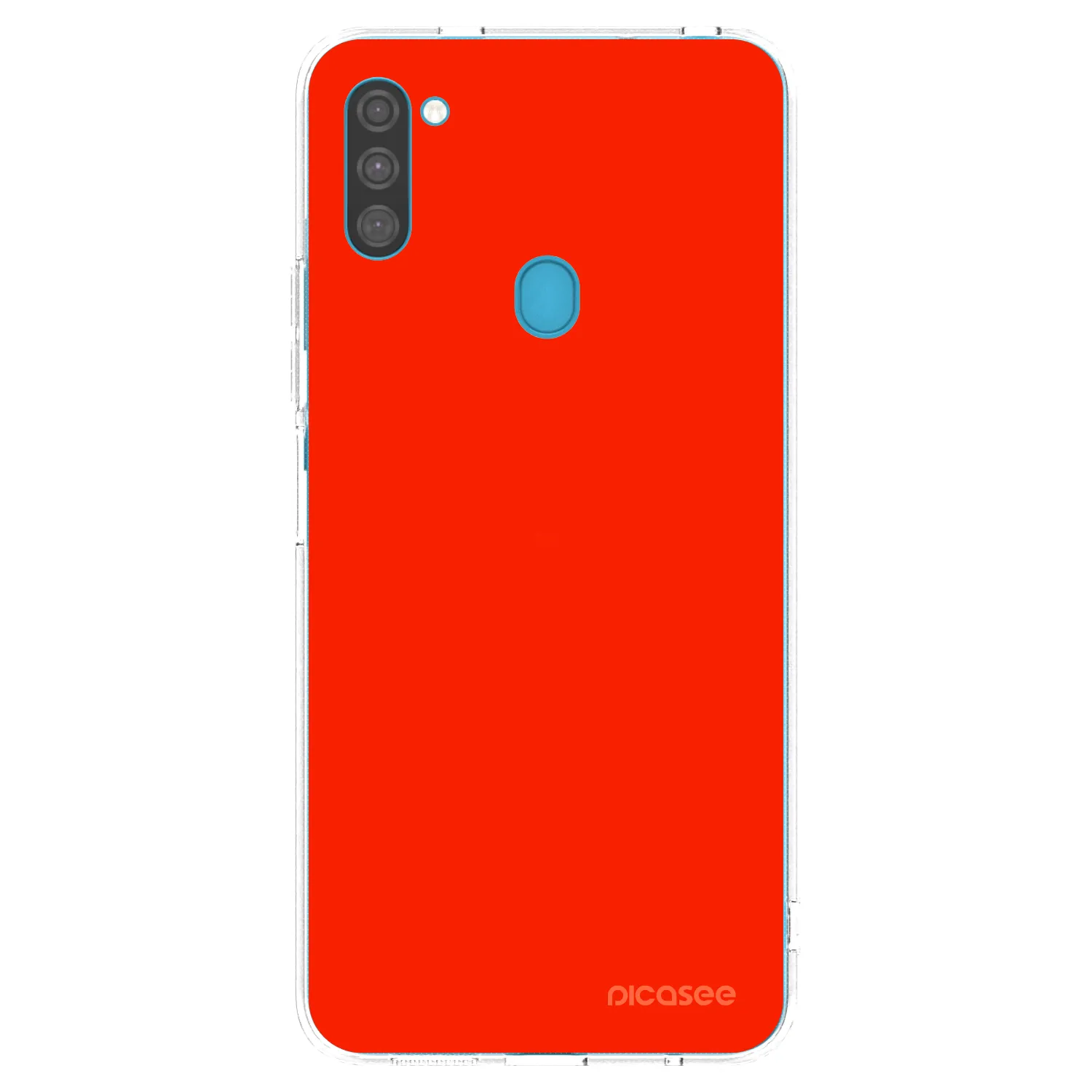 Picasee silikonowe przeźroczyste etui na Samsung Galaxy M11 - Maranello Red
