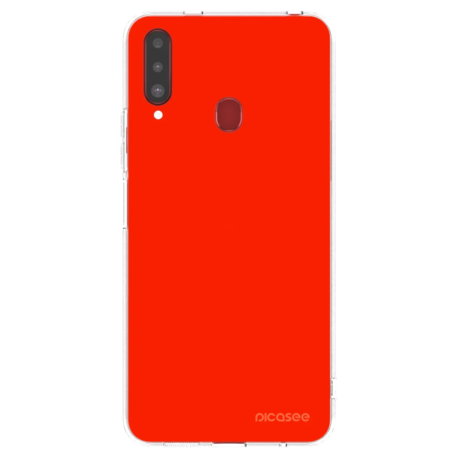 Picasee silikonowe przeźroczyste etui na Samsung Galaxy A20s - Maranello Red