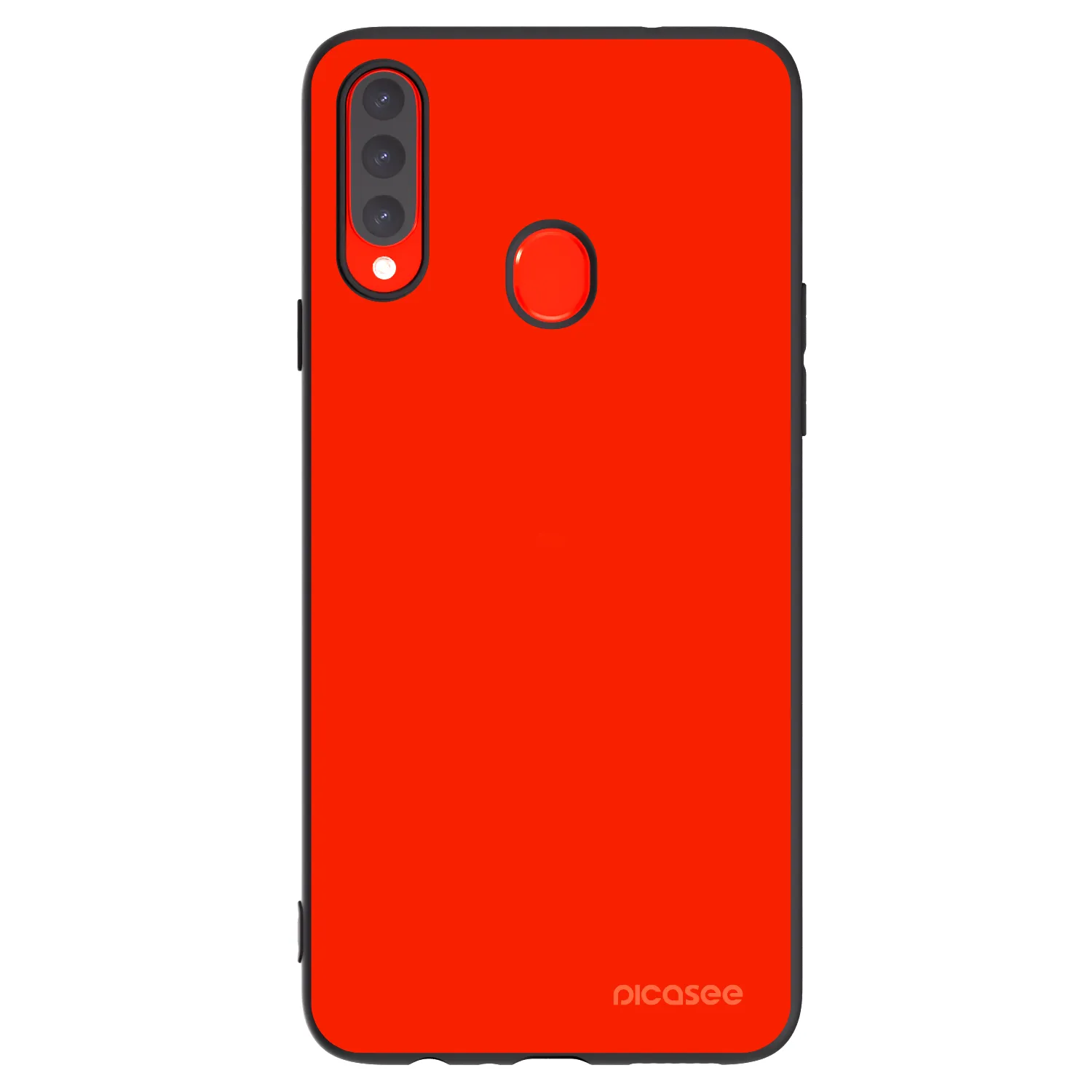 Picasee silikonowe czarne etui na Samsung Galaxy A20s - Maranello Red
