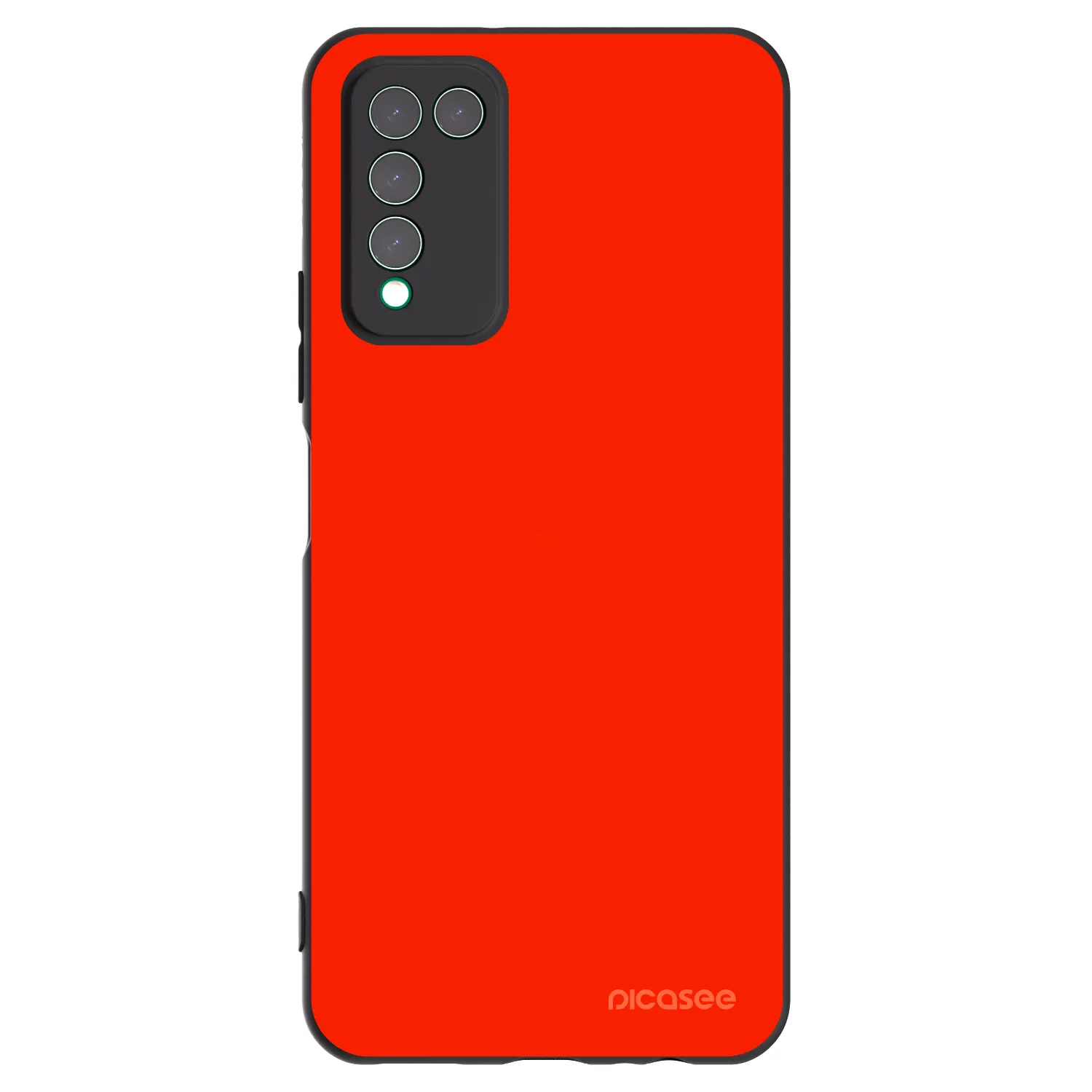 Picasee silikonowe czarne etui na Honor 10X Lite - Maranello Red