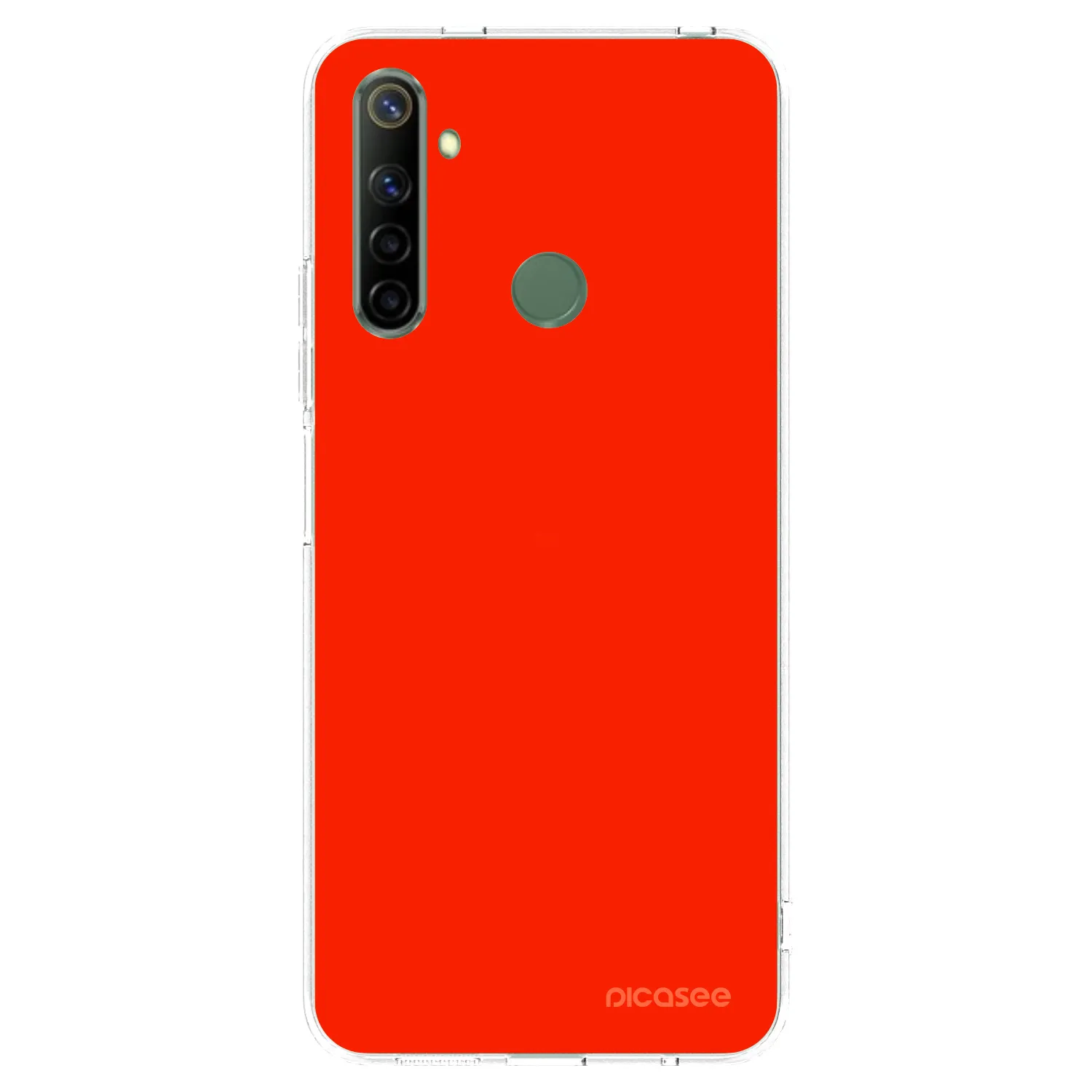 Picasee silikonowe przeźroczyste etui na Realme 6i - Maranello Red