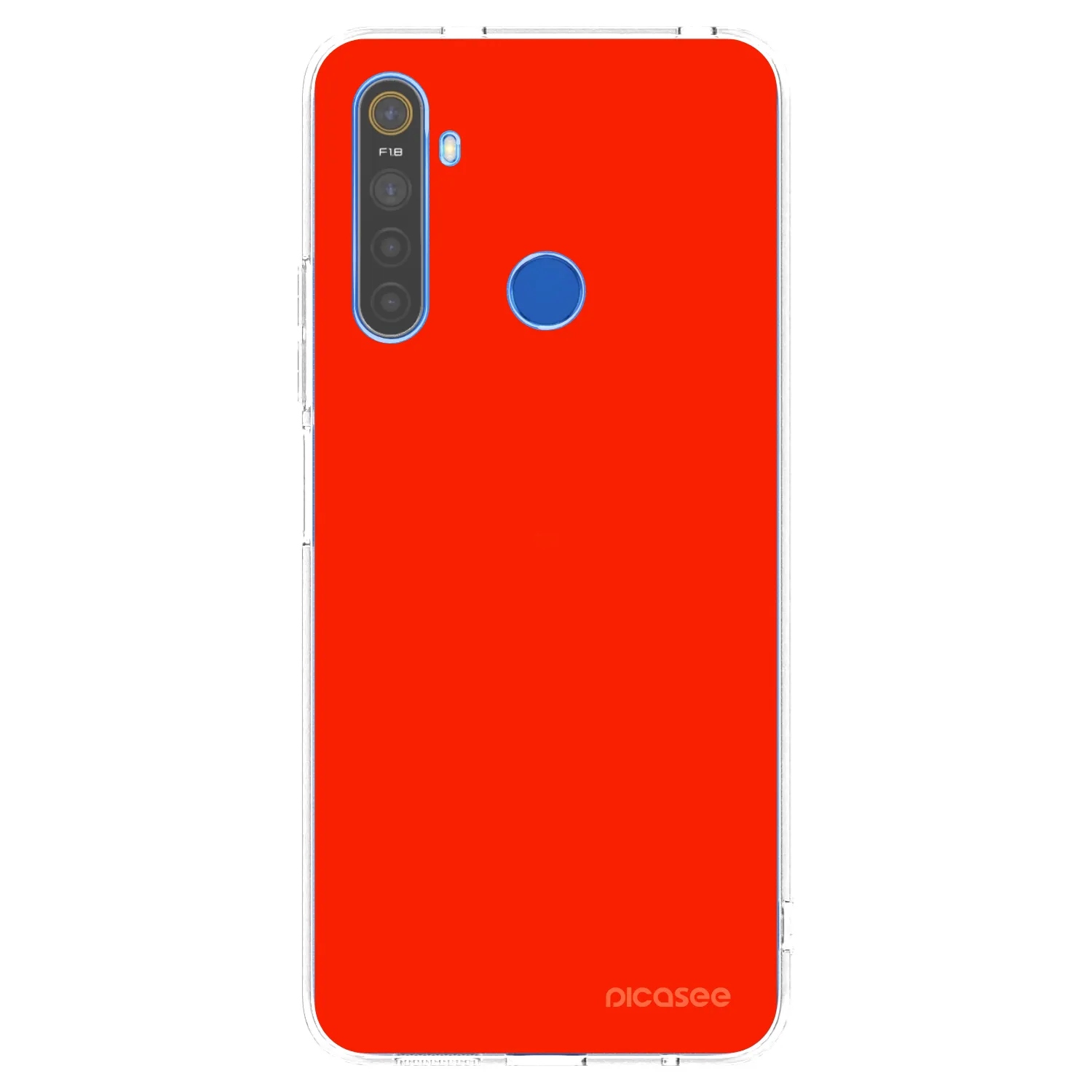 Picasee silikonowe przeźroczyste etui na Realme 5 - Maranello Red