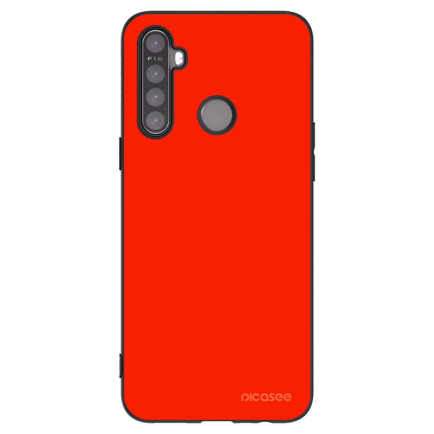 Picasee silikonowe czarne etui na Realme 5 - Maranello Red