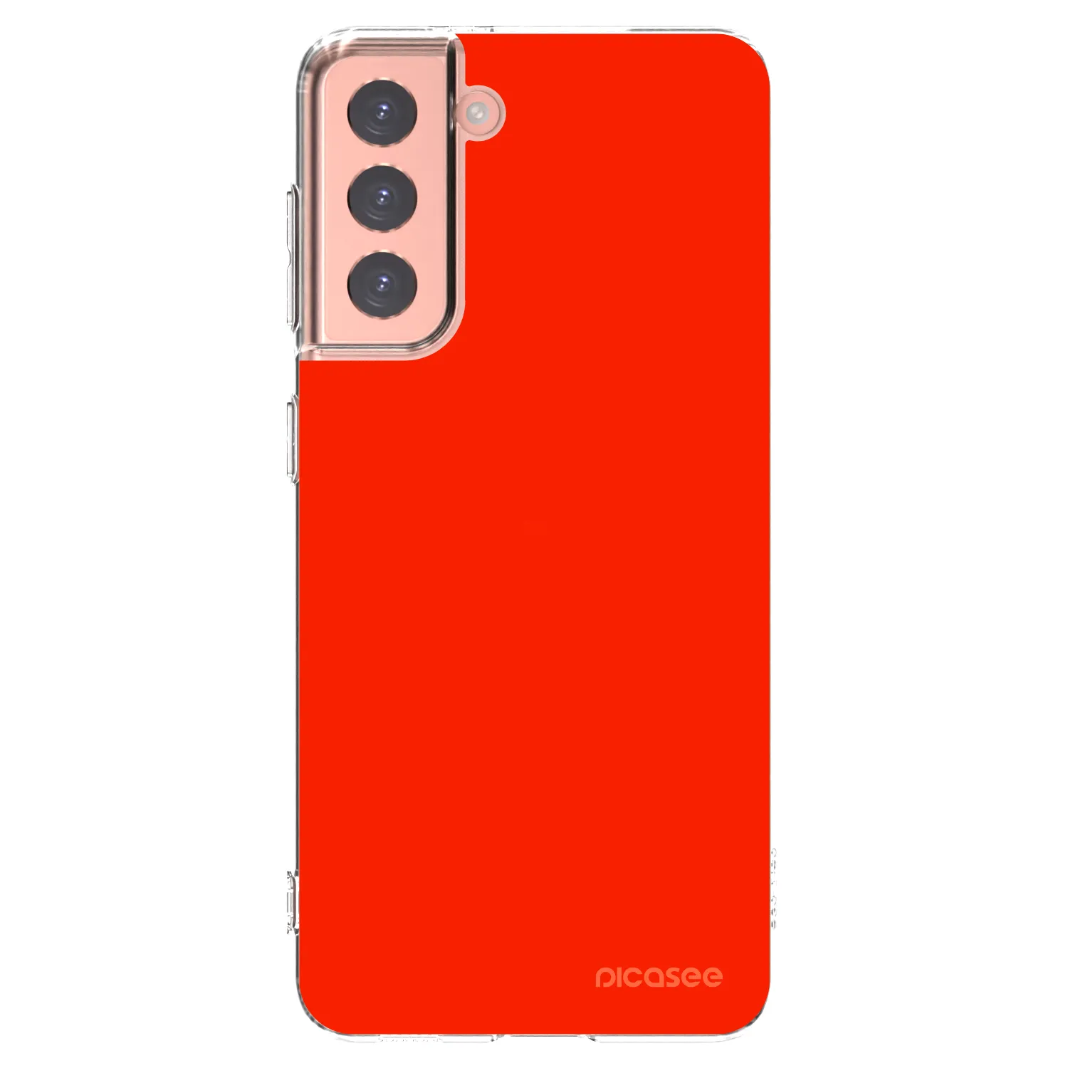 Picasee silikonowe przeźroczyste etui na Samsung Galaxy S21 5G G991B - Maranello Red