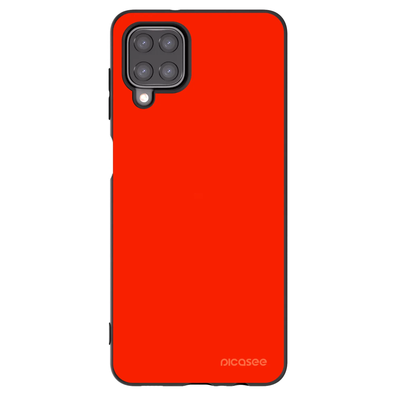 Picasee silikonowe czarne etui na Samsung Galaxy A12 A125F - Maranello Red