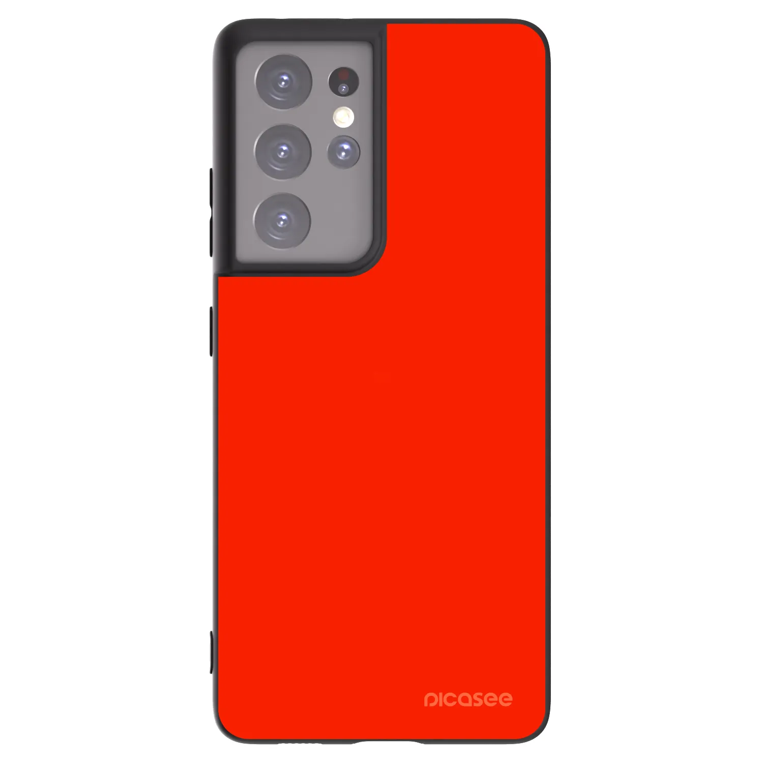Picasee silikonowe czarne etui na Samsung Galaxy S21 Ultra 5G G998B - Maranello Red