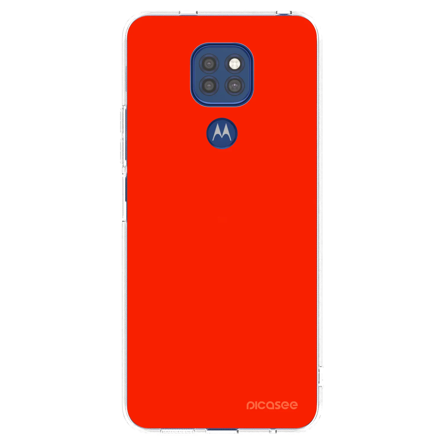 Picasee silikonowe przeźroczyste etui na Motorola Moto G9 Play - Maranello Red