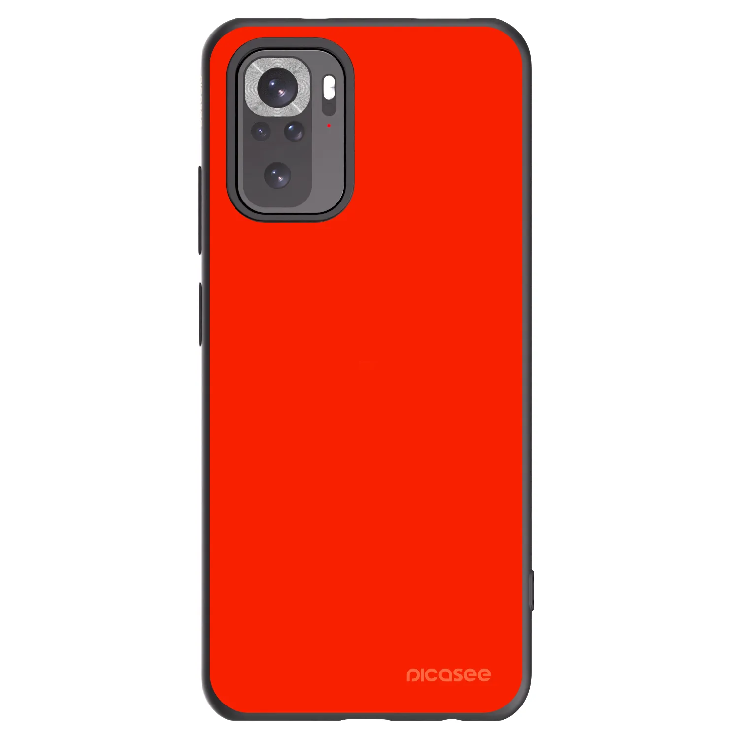 Picasee silikonowe czarne etui na Xiaomi Redmi Note 10 - Maranello Red