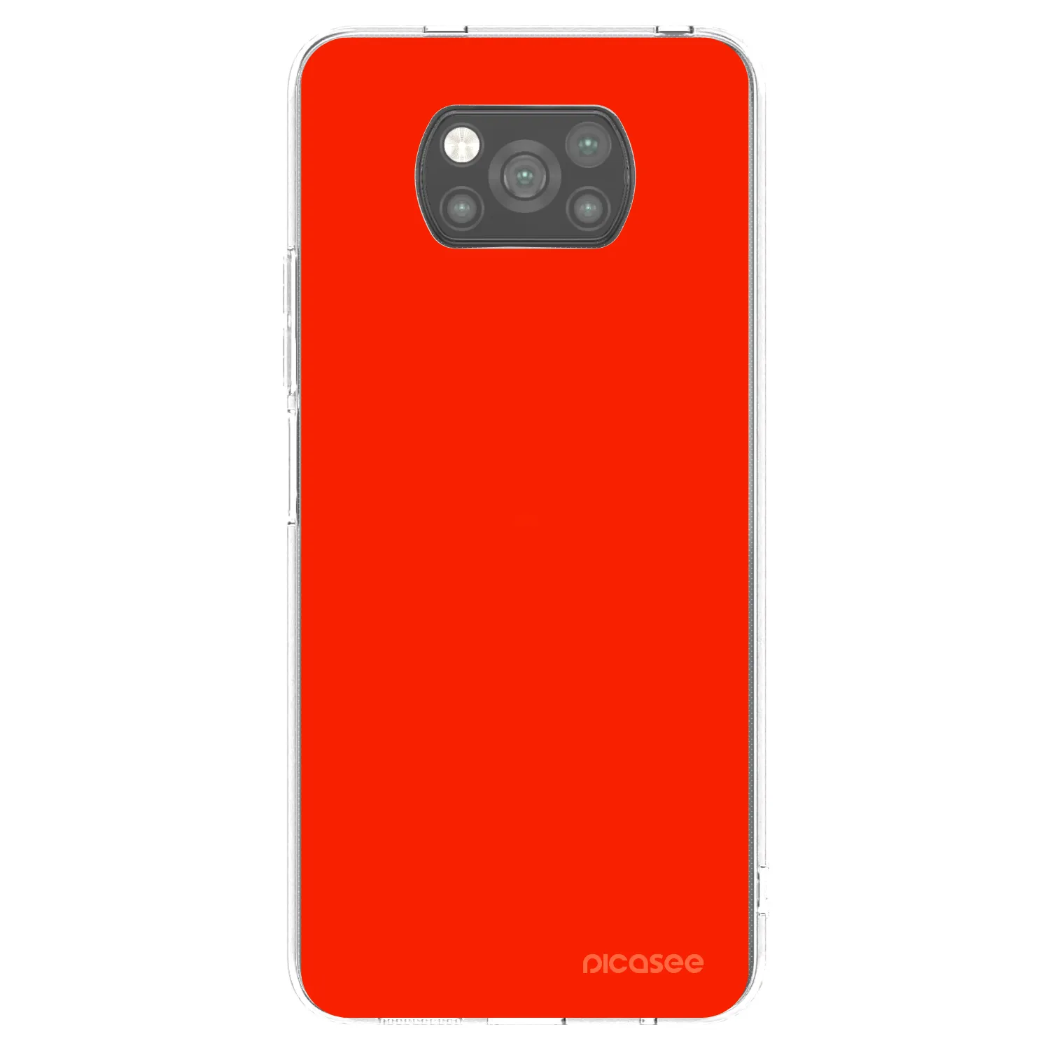 Picasee silikonowe czarne etui na Xiaomi Poco X3 Pro - Maranello Red