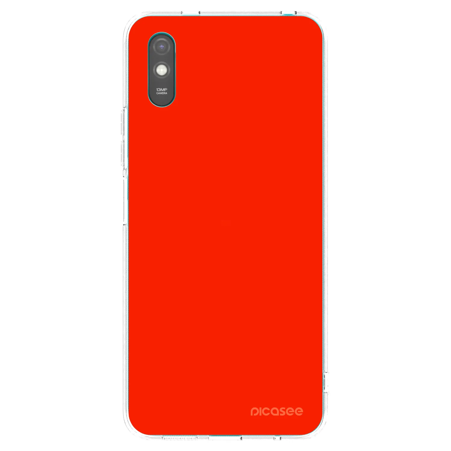 Picasee silikonowe przeźroczyste etui na Xiaomi Redmi 9AT - Maranello Red