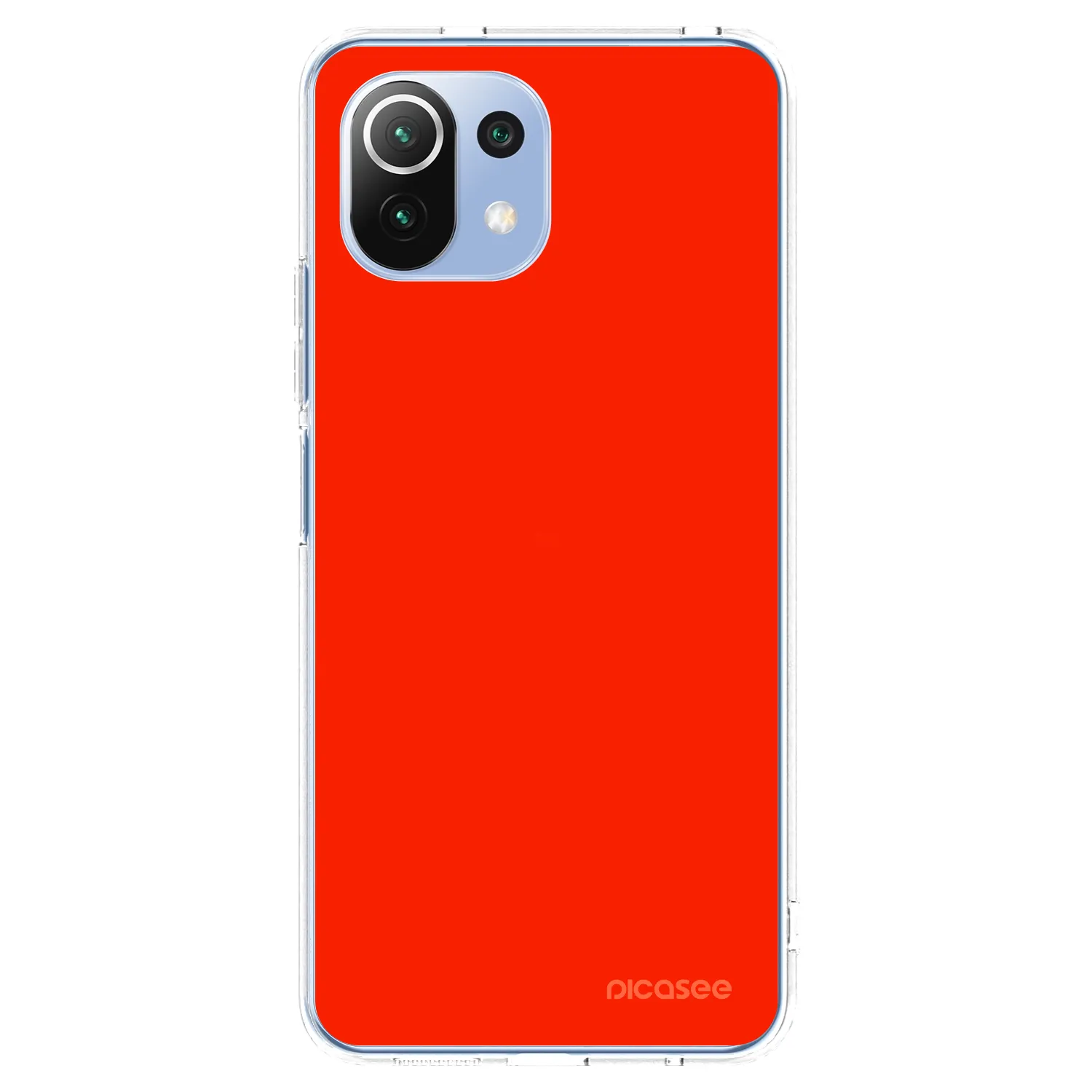 Picasee silikonowe przeźroczyste etui na Xiaomi Mi 11 Lite - Maranello Red