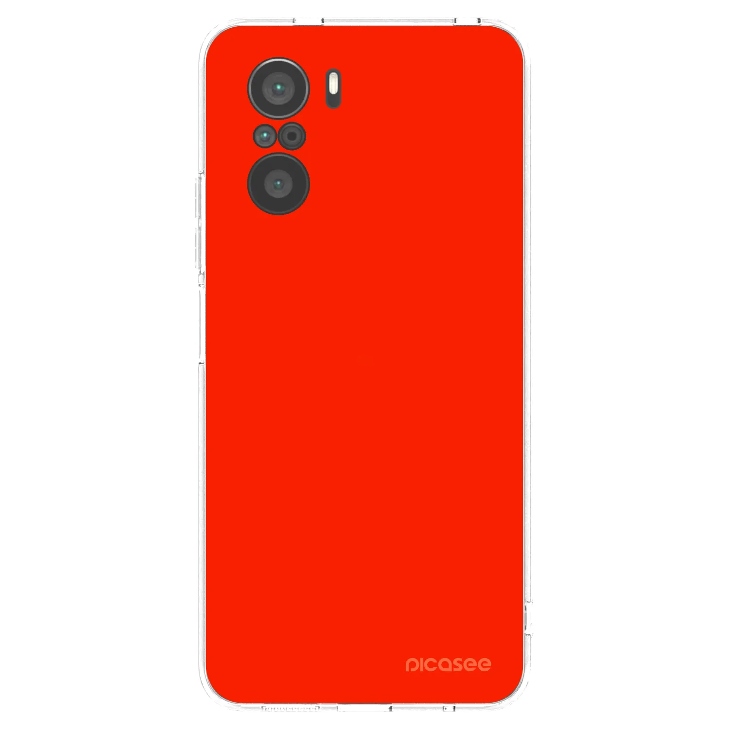 Picasee silikonowe przeźroczyste etui na Xiaomi Poco F3 - Maranello Red