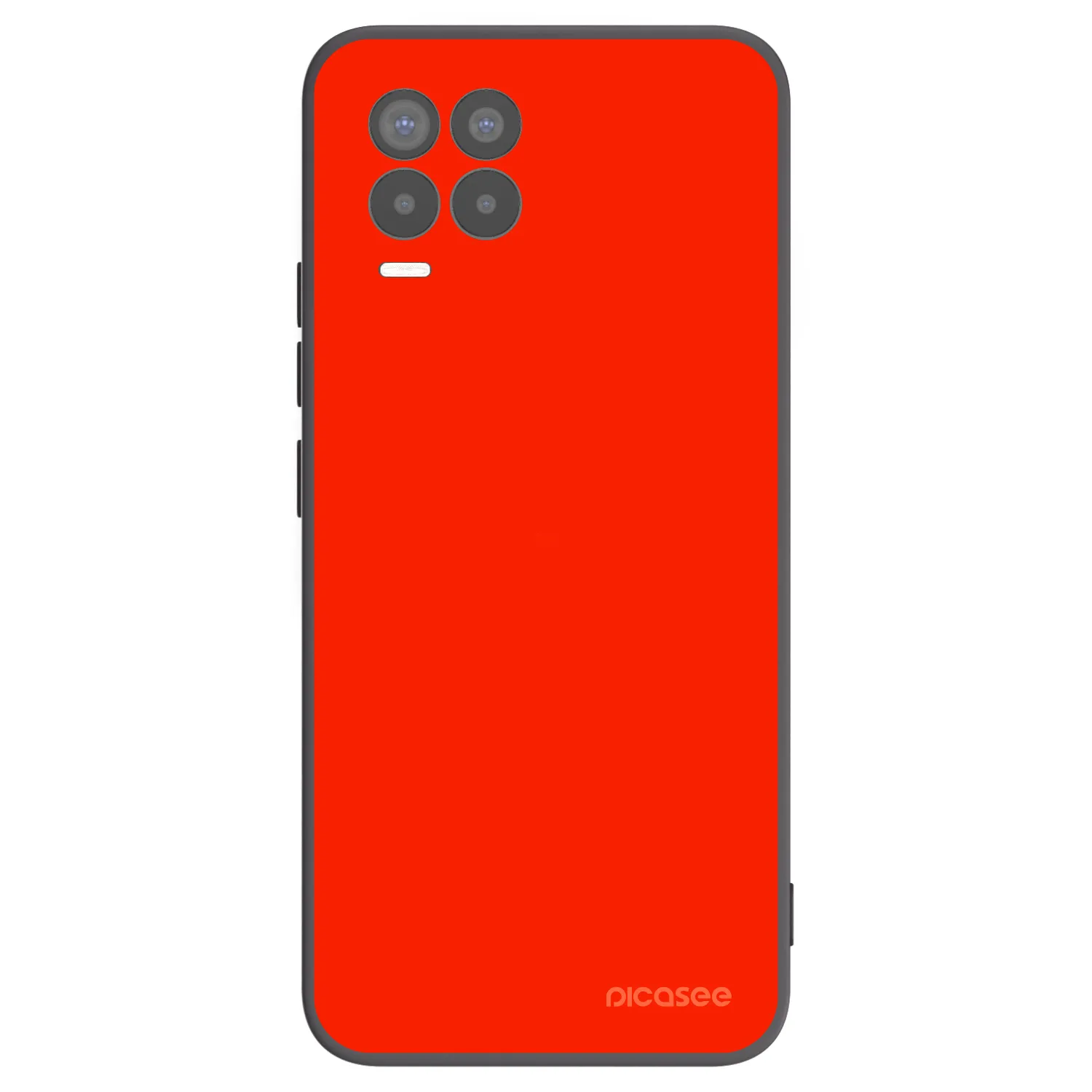 Picasee silikonowe czarne etui na Realme 8 Pro - Maranello Red