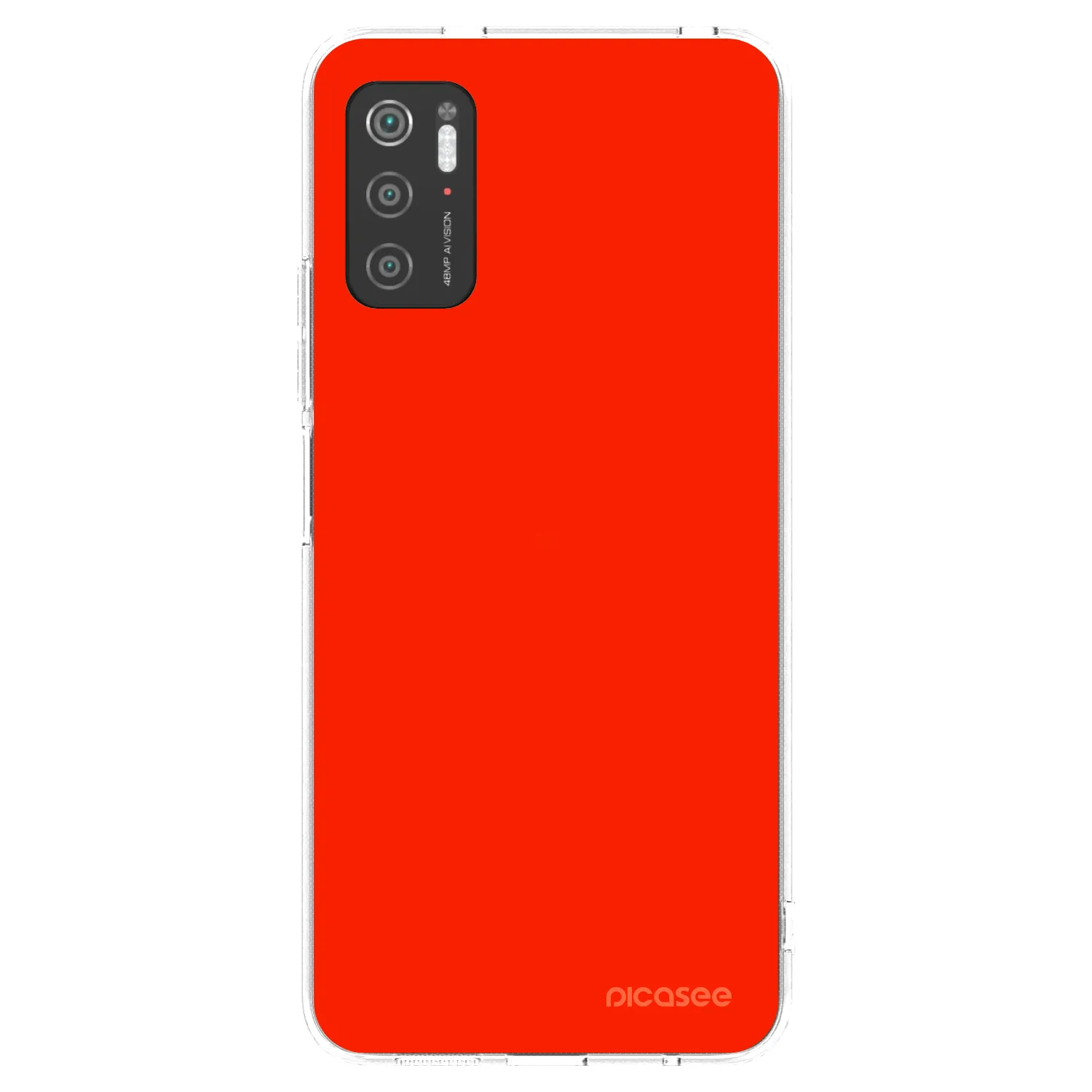 Picasee silikonowe przeźroczyste etui na Xiaomi Poco M3 Pro 5G - Maranello Red