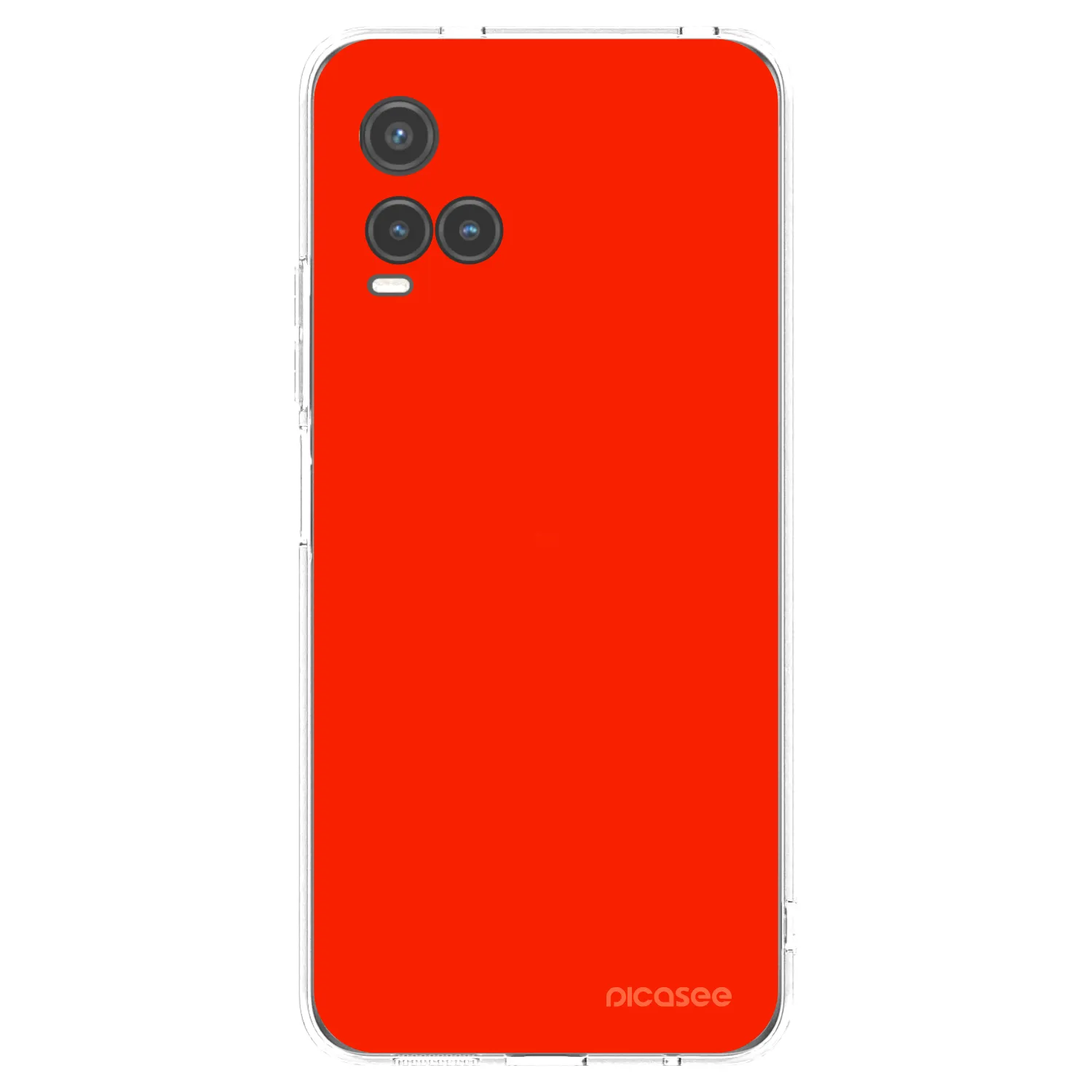 Picasee silikonowe przeźroczyste etui na Vivo Y33s - Maranello Red