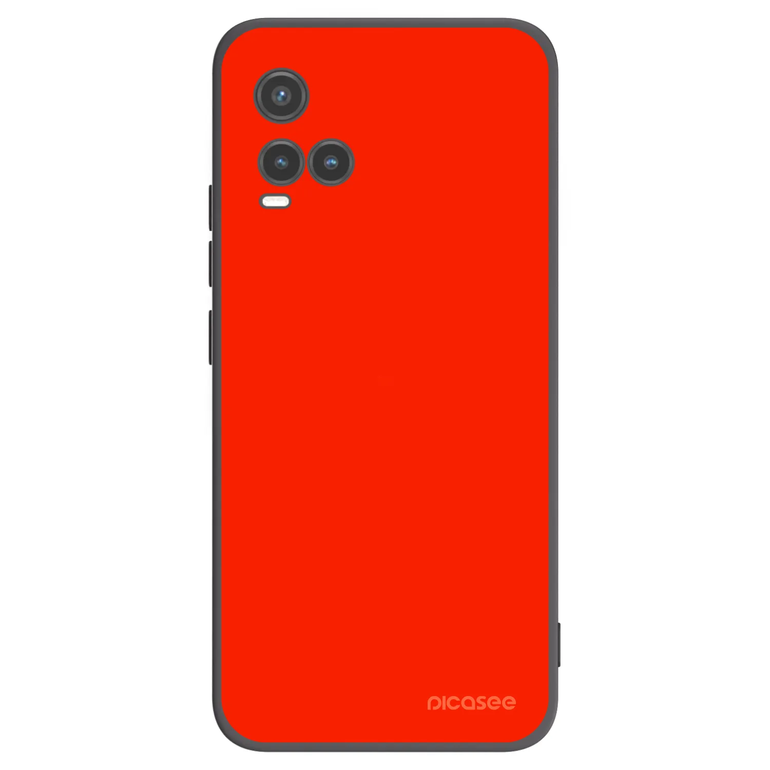 Picasee silikonowe czarne etui na Vivo Y33s - Maranello Red