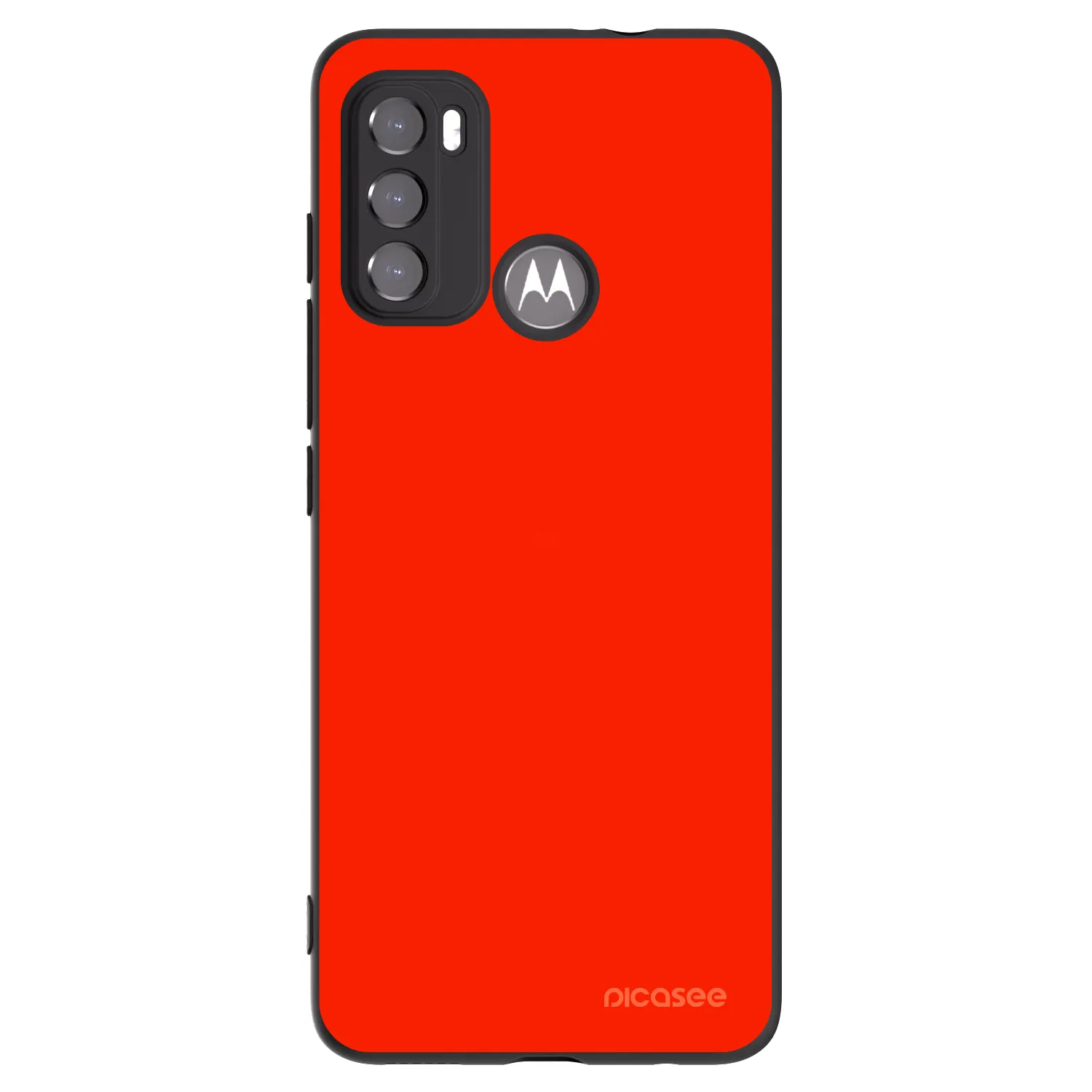 Picasee silikonowe czarne etui na Motorola Moto G60 - Maranello Red