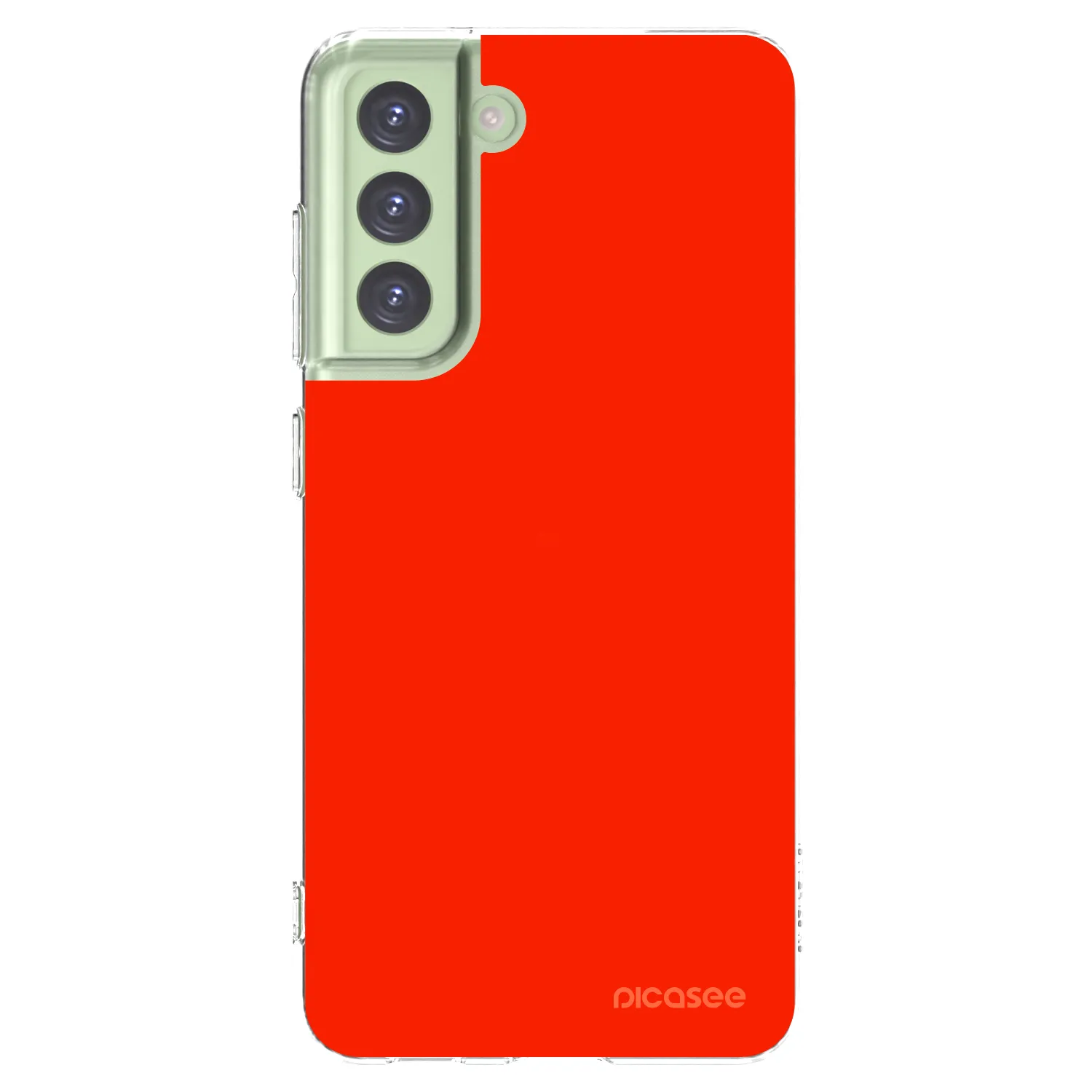 Picasee silikonowe przeźroczyste etui na Samsung Galaxy S21 FE 5G - Maranello Red