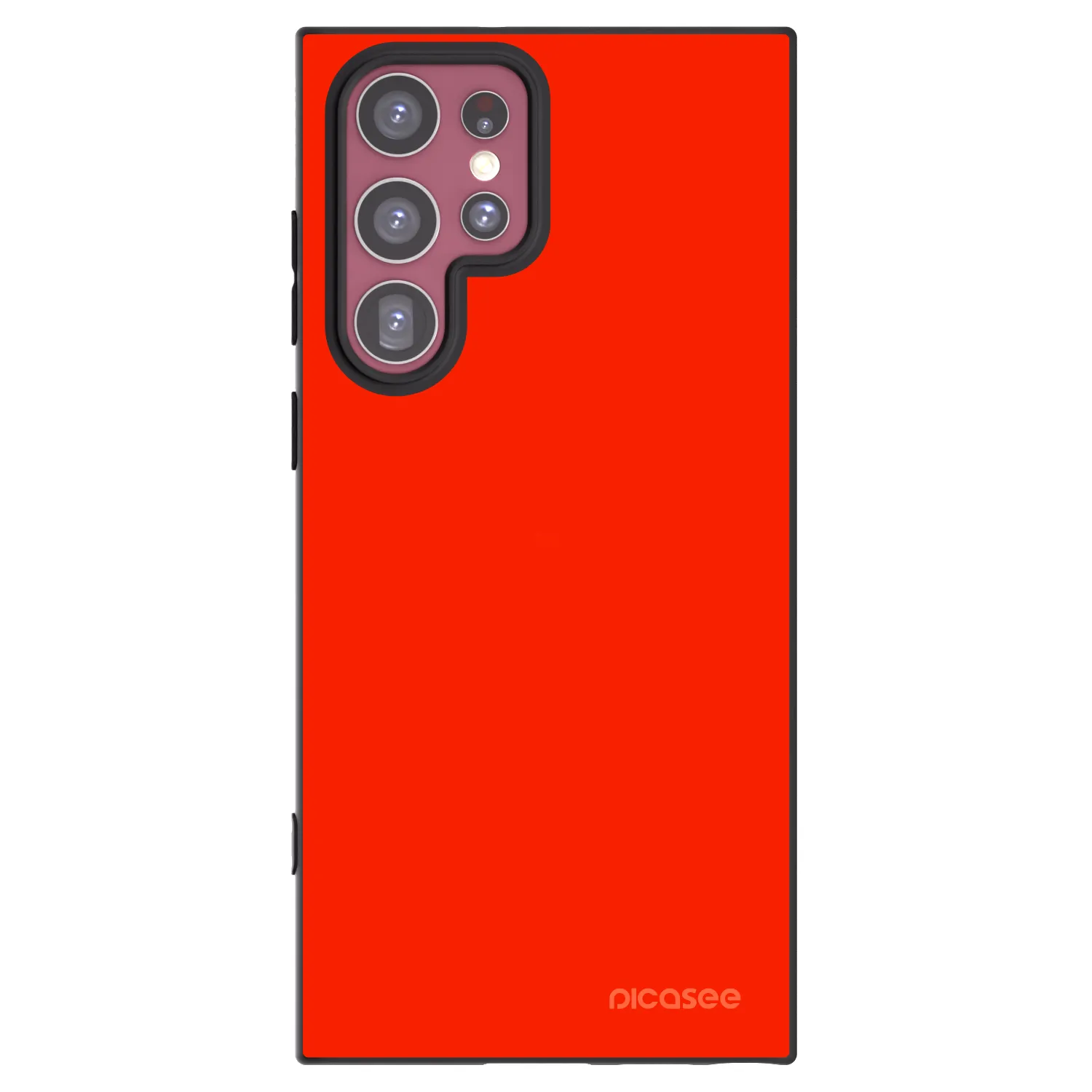 Picasee silikonowe czarne etui na Samsung Galaxy S22 Ultra 5G - Maranello Red