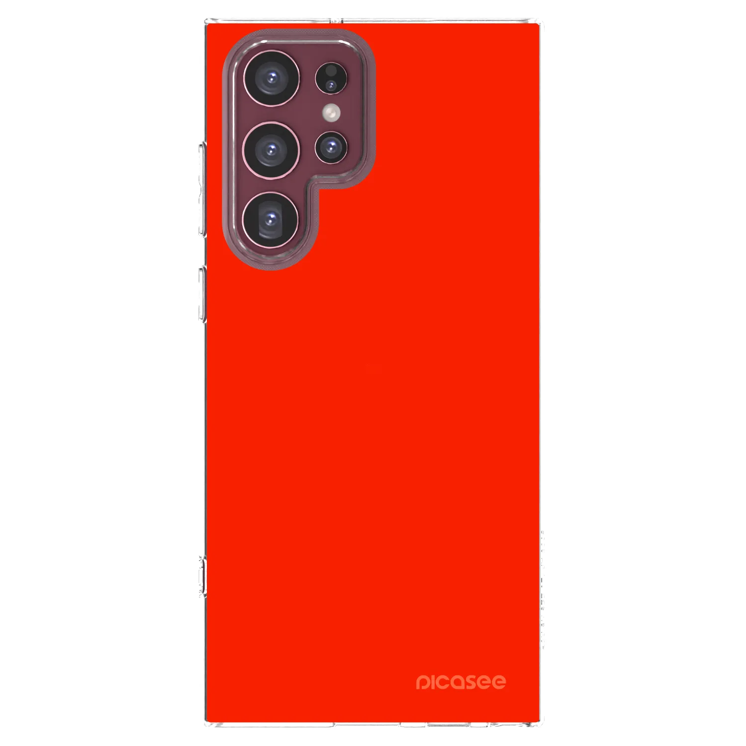 Picasee silikonowe przeźroczyste etui na Samsung Galaxy S22 Ultra 5G - Maranello Red