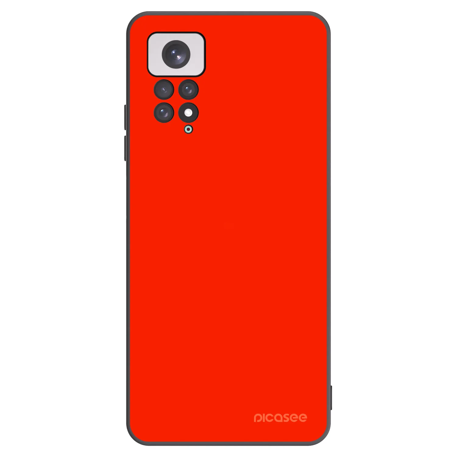 Picasee silikonowe czarne etui na Xiaomi Redmi Note 11 - Maranello Red
