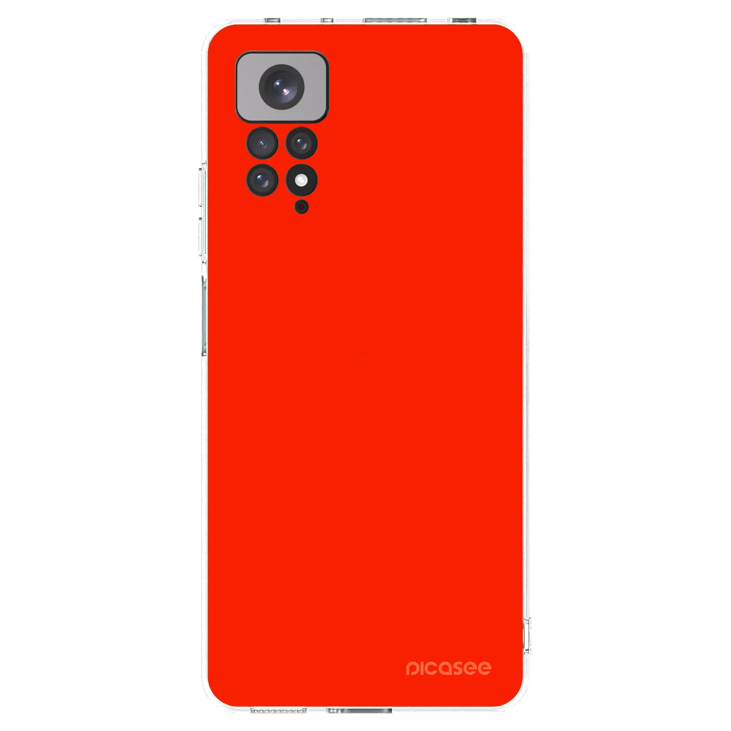 Picasee silikonowe przeźroczyste etui na Xiaomi Redmi Note 11S 4G - Maranello Red