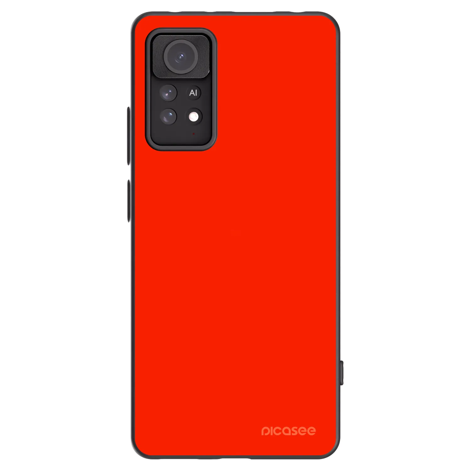 Picasee silikonowe czarne etui na Xiaomi Redmi Note 11 Pro 5G - Maranello Red