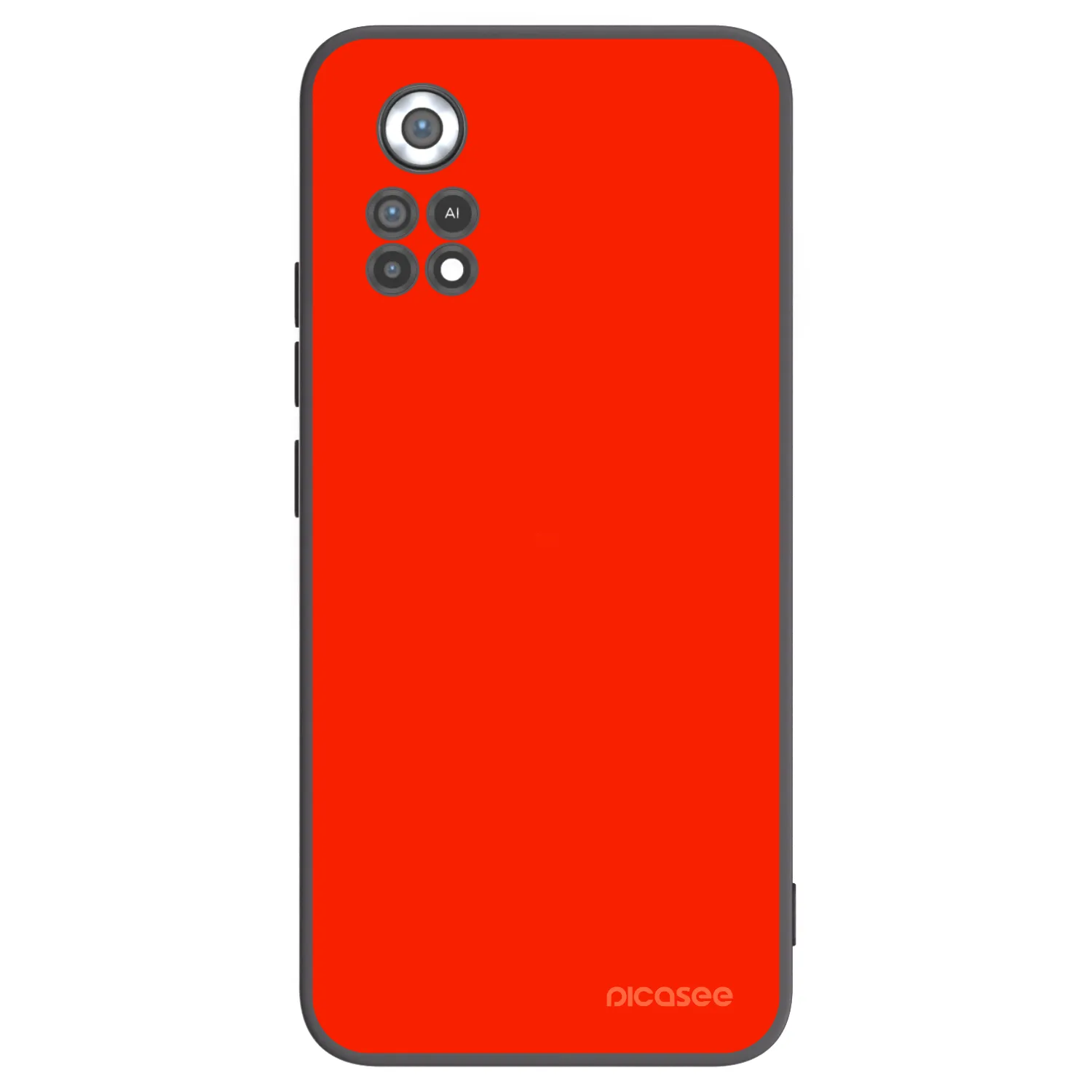 Picasee silikonowe czarne etui na Xiaomi Poco X4 Pro 5G - Maranello Red
