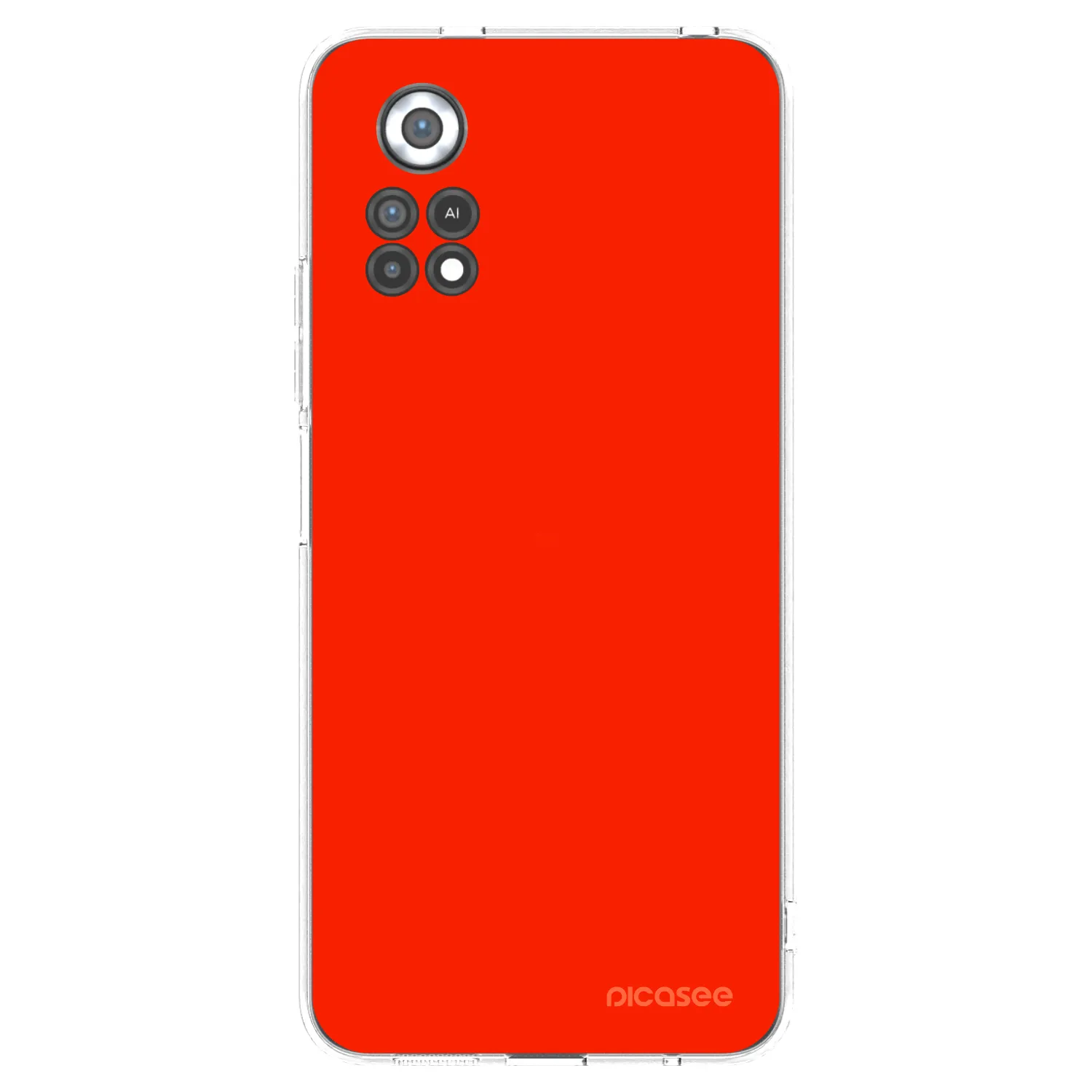Picasee silikonowe przeźroczyste etui na Xiaomi Poco X4 Pro 5G - Maranello Red