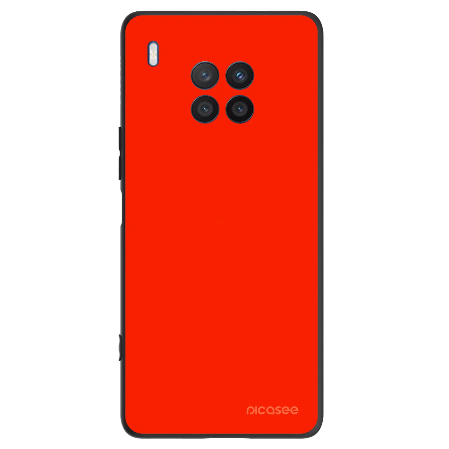 Picasee silikonowe czarne etui na Honor 50 Lite - Maranello Red