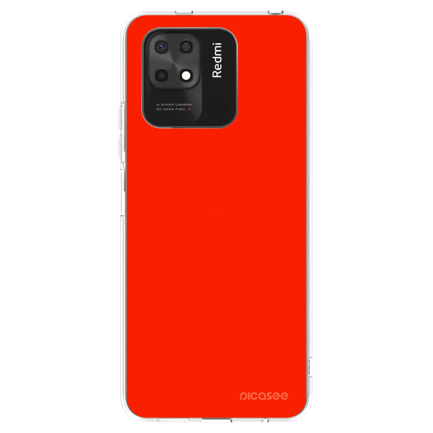 Picasee silikonowe przeźroczyste etui na Xiaomi Redmi 10C - Maranello Red