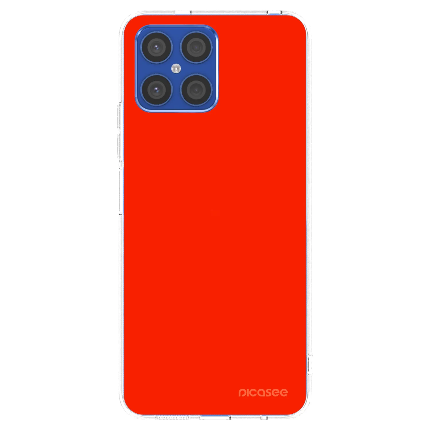 Picasee silikonowe przeźroczyste etui na Honor X8 4G - Maranello Red